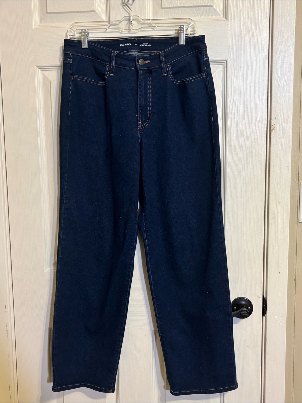 Old Navy High Rise Wow Wide Leg Dark Wash Stretch Women’s 10